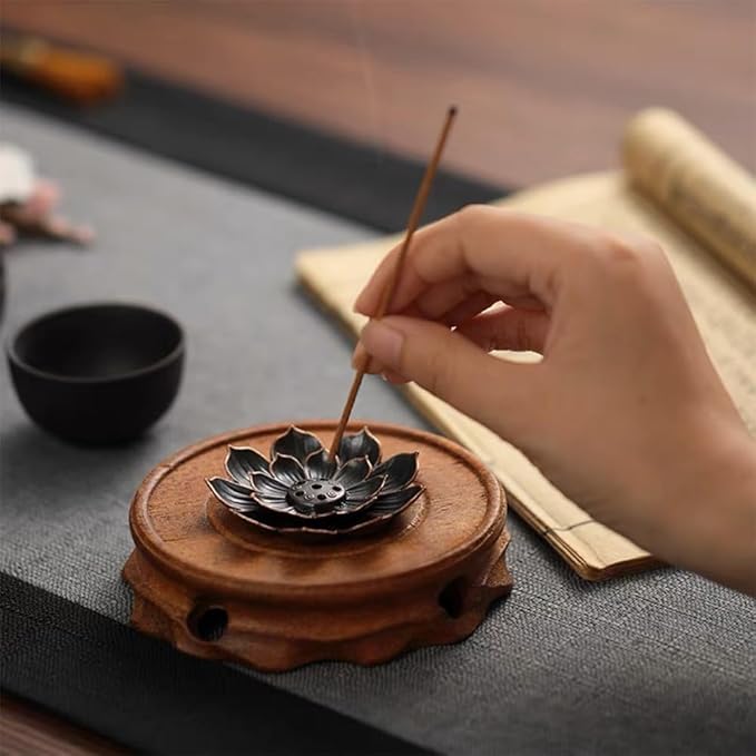 12 Pieces Incense Holder Lotus Sticks Incense Burner Cone Incense Burner Ash Catcher for Home Fragrance Yoga Sauna SPA - Bloomnest