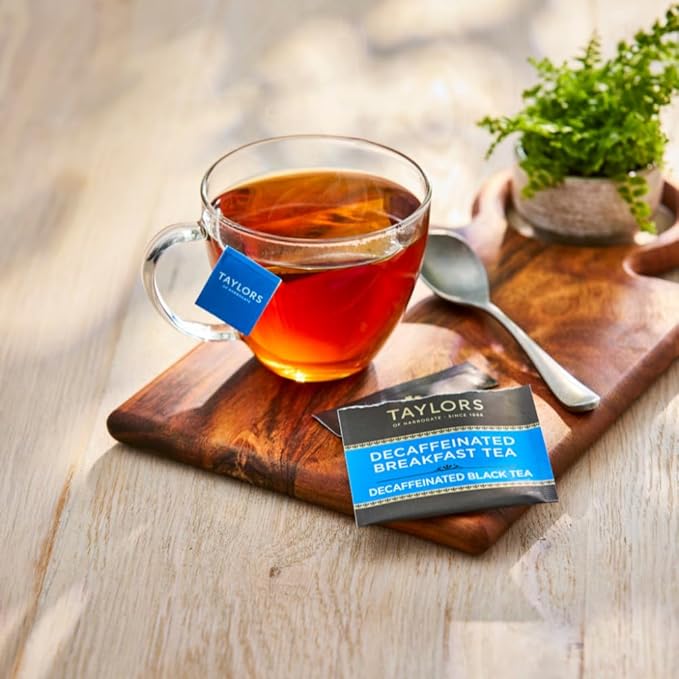 Taylors of Harrogate Decaffeinated Breakfast, Black Tea, Individually Wrapped Bags, 20 Count (Pack of 6), Rich, Bright & Balanced, Decaffeinated, Enjoy Hot or Iced, 120 Teabags Total - Bloomnest