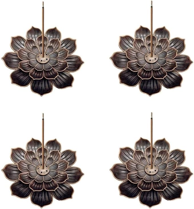 Incense Holder with Incense Stick Tray,Multi-Functional Incense Burner and Stick Holder Combo (4, Black)