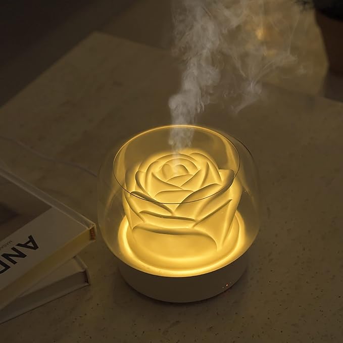 Diffusers for Essential Oils Large Room: SEVEYEE 500ml Aromatherapy Diffuser for Home Bedroom - Big Capacity Running 24 Hours Waterless Auto Off with 7 Colors Lights - White - Bloomnest