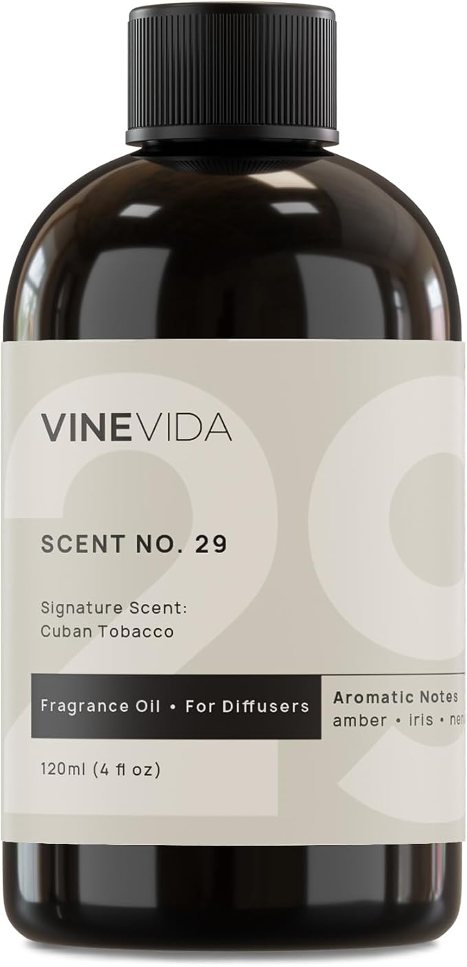 VINEVIDA [4 Fl Oz] Cuban Tobacco Fragrance Oil for Cold Air Diffusers, Essential Oils for Diffuser Oil Refill & Air Freshener Room Spray - Bloomnest