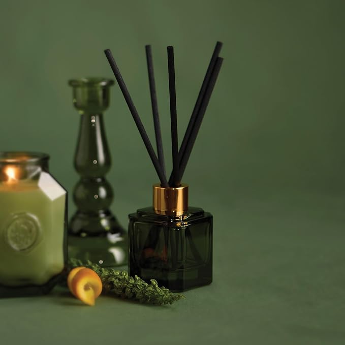 Paddywax Botanica Scented Oil Diffuser with Reeds in Reusable Greeen Glass Bottle, Tubed Gift Box, Includes Diffuser Sticks, Long-Lasting Fragrance, Reusable & Upcyclable, Wild Neroli, 2.8 fl oz PaddywaxCandles