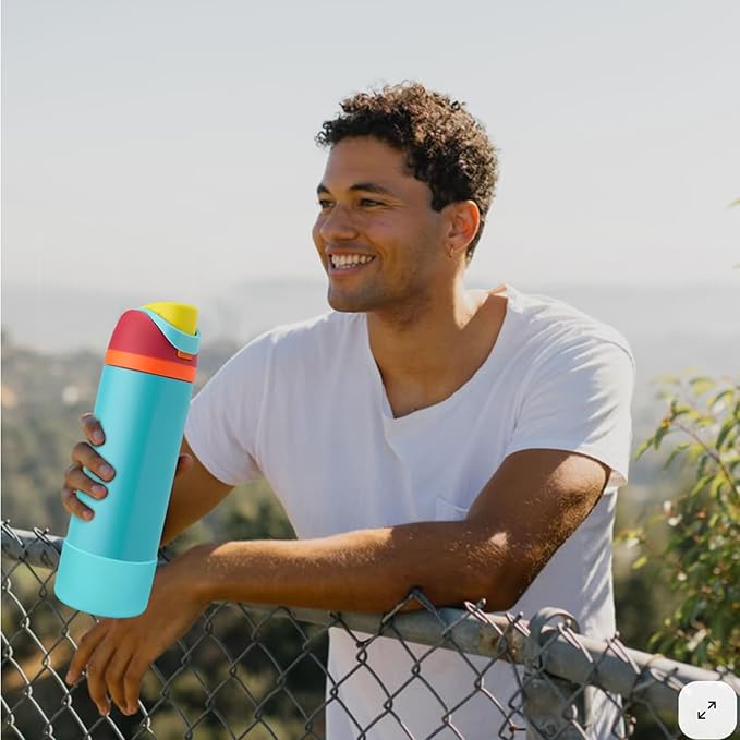 2PCS Silicone Water Bottle Boot, Compatible with Owala 24oz 32oz 40oz, Protective Anti-Scratch & Anti-Dent No Noise Sleeve Cover for FreeSip/Twist/Flip Water Bottles (Summer Sweetness, 40oz) BKBY