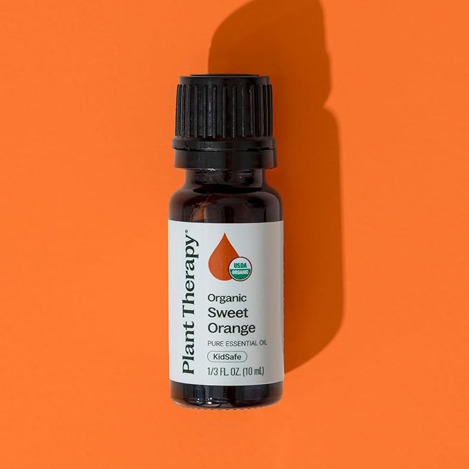 Plant Therapy Sweet Orange Organic Essential Oil 100% Pure, USDA Certified Organic, Undiluted, Natural Aromatherapy, Therapeutic Grade 10 mL (1/3 oz) PlantTherapy