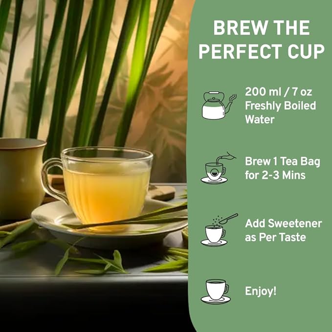 HANDPICK, Lemongrass Tea Bags (100 Count) Non-GMO, Caffeine Free - Quality Lemongrass Herbal Tea- Eco-conscious Round Tea Bags | Brew Hot or Iced Tea - Bloomnest