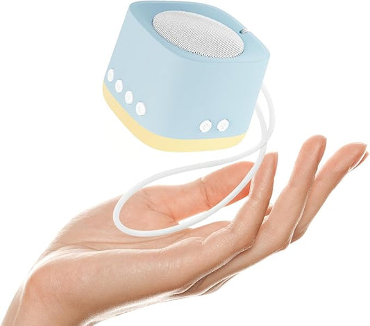 Portable White Noise Machine,Mini Sound Machine for Travel with Breathing Night Light,16 Soothing Sounds,Timer,Rechargeable Brown Noise Machines for Sleeping Adults Gift,Office Privacy,Home (Blue) - Bloomnest