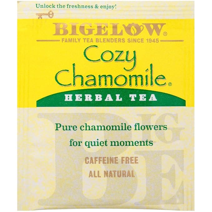 Bigelow Cozy Chamomile Herbal Tea Bags 28-Count Box (Pack of 3) Chamamile Tea Bags Relaxing Herbal Tea All Natural Gluten Free - Bloomnest