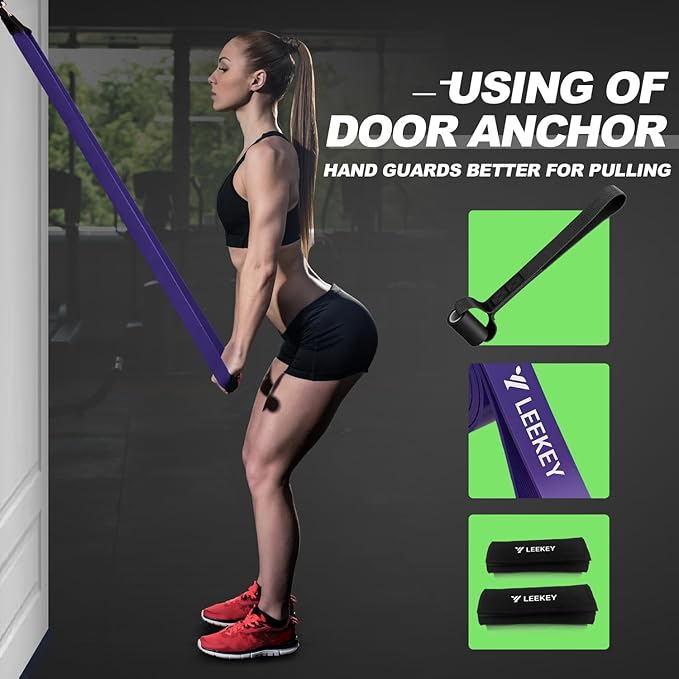 LEEKEY Resistance Bands Set for Pull-Up Assistance & Full-Body Training, Multi-Level Exercise Bands with Bag for Home Workouts, Physical Therapy, Strength Training (Men/Women) - Bloomnest