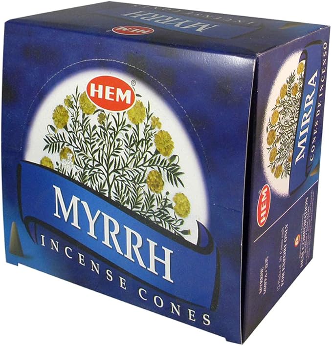 Myrrh Incense Cones and Cone Incense Burner Bundle Insence Insense Hem Incense TRUMIRI