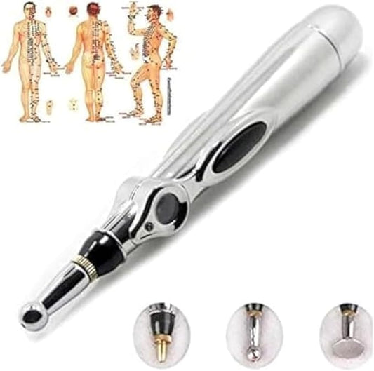 Zeerkeer Acupuncture Pen 3-in-1 Electronic Acupuncture Pen for Pain Relief, Powerful Meridian Energy Pulse Massage Pen, Includes Massaging Gel Zeerkeer
