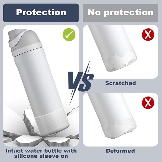 Silicone Boot for Owala Water Bottle 24 oz 32 oz 40 oz, Anti-Slip Protective Sleeve for FreeSip/Twist/Flip Stainless Steel Water Bottles Accessories BEONSKY