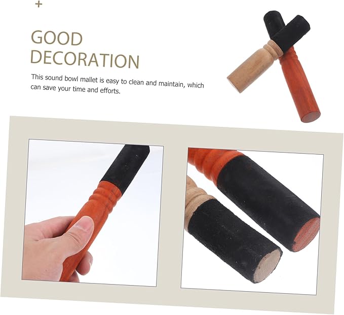 2Pcs Durable Singing Bowl Mallets with Sound Comfortable Accessories for Meditation Yoga Bedroom and - Bloomnest