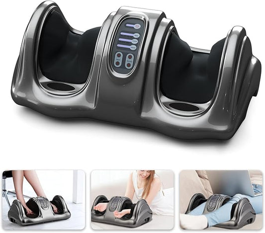 ARLIME Foot Shiatsu Massager, Therapeutic Foot Massager Electric, Kneading and Rolling Reflexology for Leg Calf, Ankle, with Remote and 3 Massage Modes - Bloomnest