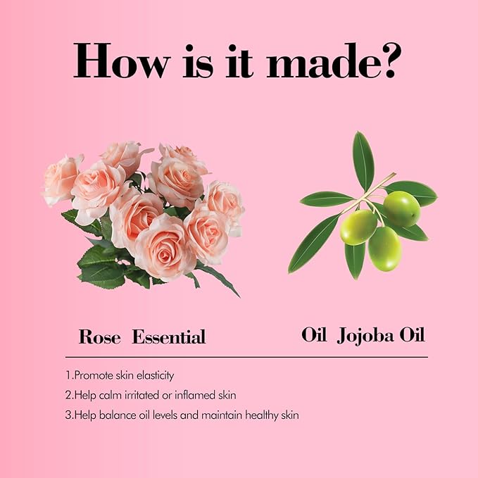 Rose Essential Oil Roll On, Mumianhua Diluted Rose Oil Touch Essential Oil, Aromatherapy Roller Oil for Skin, Body, Hair, Women,Men,Relaxation, Mood Balance, Massage 0.33 Fl Oz - Bloomnest