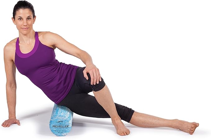 OPTP PRO-ROLLER Standard Density Foam Roller - Durable Roller for Back Massage, Deep Tissue Foam Roller Exercises, Stretching, Fitness, Yoga and Pilates - 36 Inches by 6 Inches, Blue - Bloomnest
