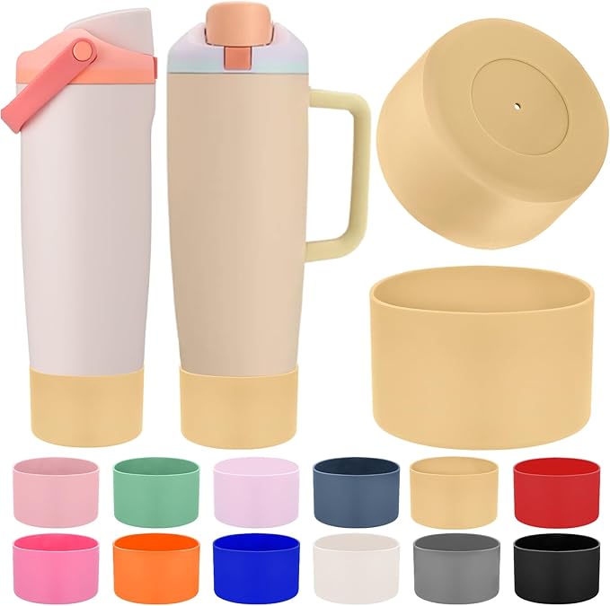 Mity rain 2PCS Protective Silicone Boots for Owala 30oz & 40oz FreeSip Sway Bottles & Tumblers - Accessories for owala, Enhances Stability & Prevents Scratches(Autumn) Mityrain