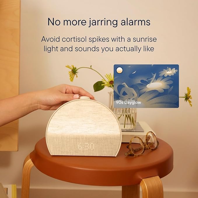 Hatch Restore 3 Sunrise Alarm Clock, Sound Machine, Smart Light (Greige) - White Noise, Screen-Free Sleep Routine - Bloomnest
