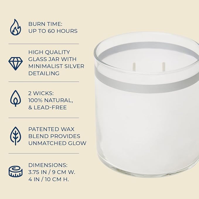 PartyLite GloLite Iced Snowberries Scented, Notes of Apple, Cranberry, Peach, Strawberry, Vanilla & Musk, 2-Wick Jar Candle, 60 Hour Burn Time, World's Brightest Candle™ - Bloomnest
