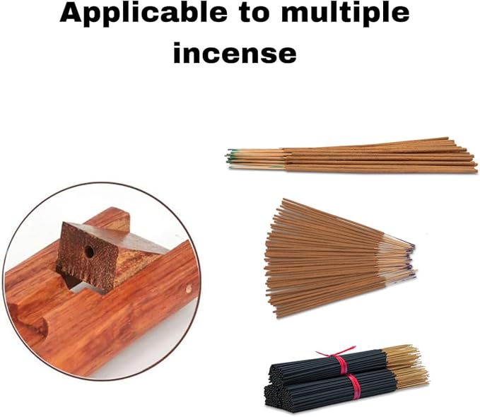 Wood Incense Holder for Sticks with Adjustable Angle & Ash Catcher | 9.8 Inch Inscent Stick Holder Burner | Zen Yoga Room Decor, Durable Natural Teak Incense Holders for Stick Incense - Bloomnest