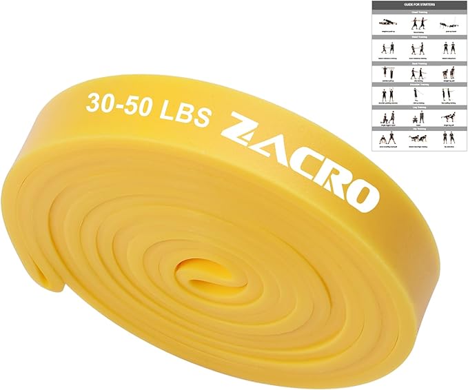 Zacro Resistance Bands, 6 Resistance Levels Pull Up Assistance Bands, Exercise Bands for Men&Women, Heavy Duty Resistance Band Set with Door Anchor, for Working Out, Muscle Training, Physical Therapy - Bloomnest