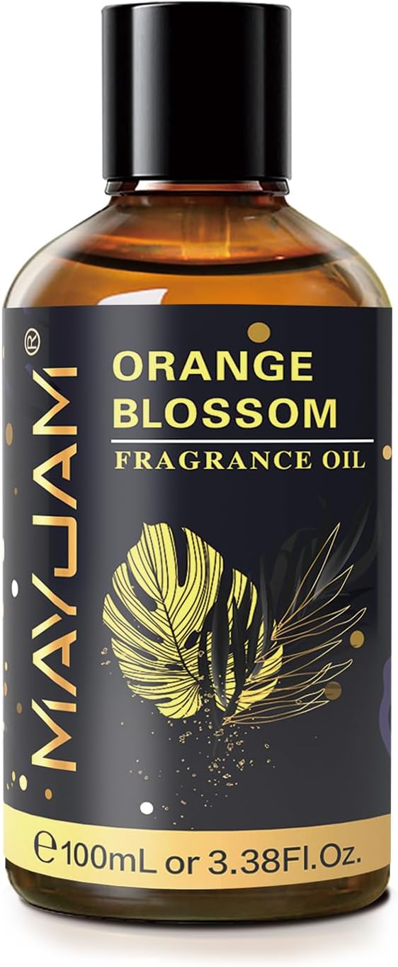 MAYJAM 100ML/3.38FL.OZ Orange Blossom Fragrance Oils with Glass Dropper, Essential Oils for Diffusers for Home, Long Lasting Scented Oils for Diffusers Soap Candle Making - Bloomnest