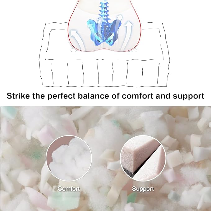 Square Floor Pillows, Large Floor Cushion for Adults Kids, Meditation Floor Pillow Seating Cushion with Shredded Memory Foam and Silk Wadding, 20"x20"x5" Black - Bloomnest