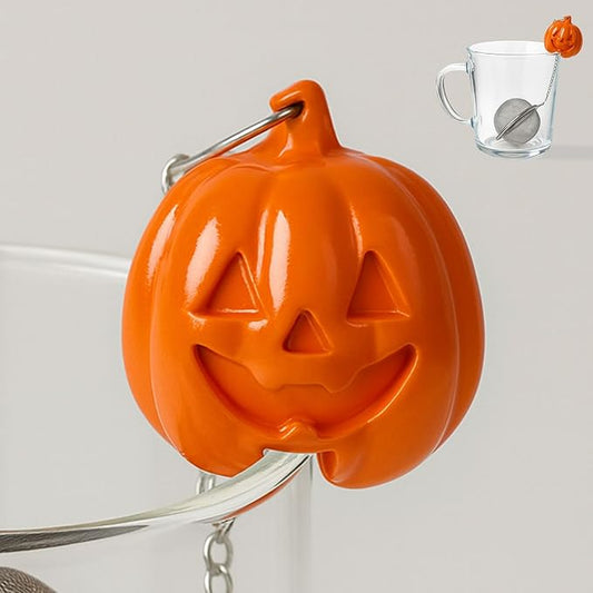 Original Pumpkin Hook Cute Tea Infuser — 50% Denser Fine mesh, 304 Stainless Steel, No-Slip Mug Grip, Upgraded Seal Reduces Leaks — Tea Infuser for Loose Leaf Tea, Loose Leaf Tea Steeper