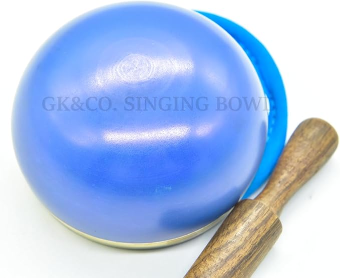 GK&CO. 3 Inch Sky Blue Color Chakra Tibetan singing bowls set, choose your favorite chakra bowl, improve your chakra meditation practice (ThroatChakra) - Bloomnest