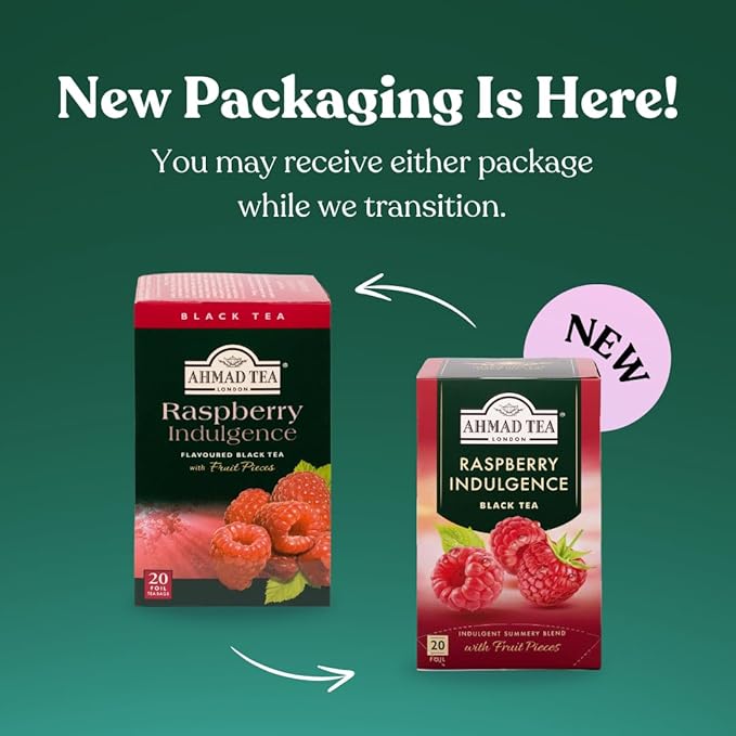 English Teas, "Raspberry Indulgence Black Tea" - Tagged and Aluminium Foil En... - Bloomnest