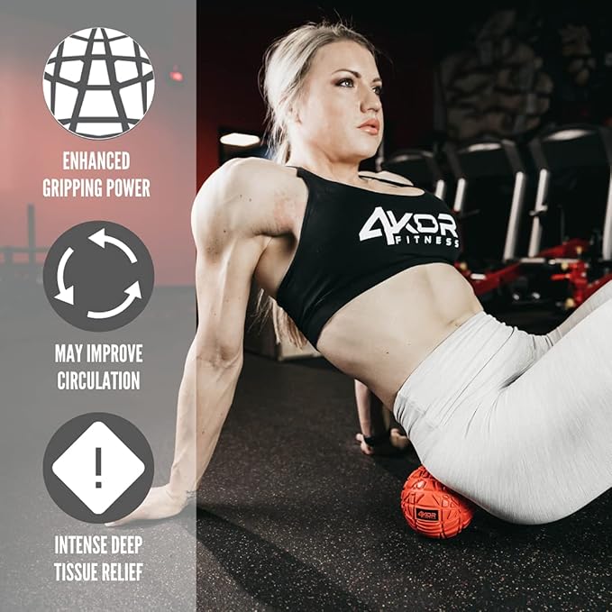 4KOR Massage Balls for Trigger Point Therapy - Myofascial Release Ball - Muscle Relief for Back, Neck, Shoulder, Foot Pain - Fitness Massage Balls for Mobility - Deep Tissue Release Ball - Bloomnest