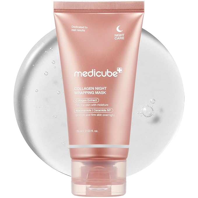 medicube Wrapping Mask Collagen Overnight Peel Off Facial Mask | Elasticity & Hydration Care, Reduces Sagging & Dullness | Hydrolyzed Collagen For Glowing Skin | Korean Skin Care, 2.53 fl.oz - Bloomnest
