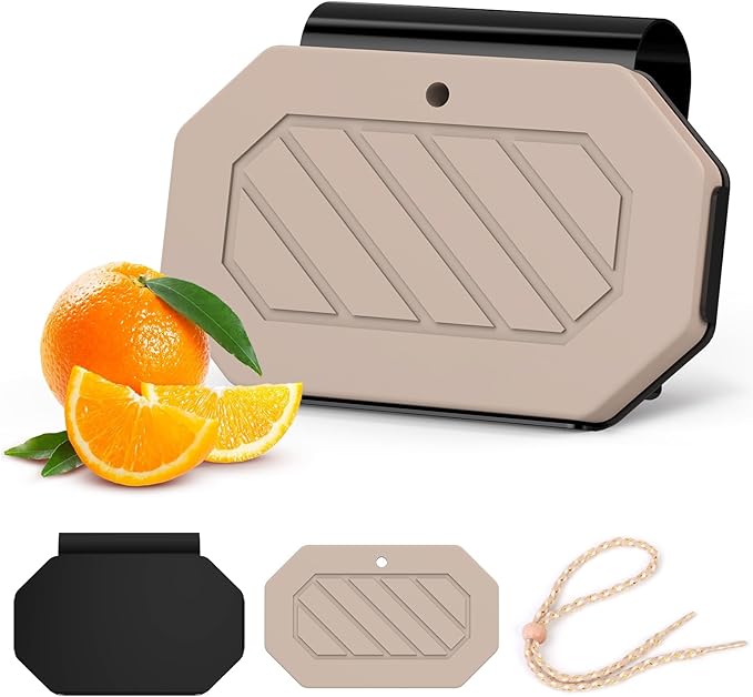 Car Air Freshener, 2-in-1 Stone Car Freshener with Visor Clip & Hanging Scent Diffuser, Natural Scent Stone Diffuser, Long-Lasting Odor Eliminator for Car or Home, Textured Grove - Bloomnest