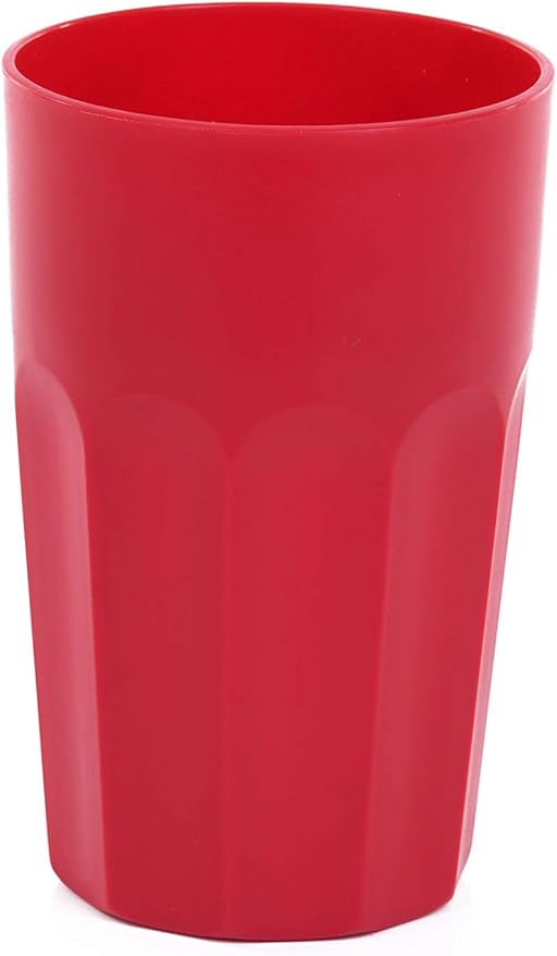 Mintra Home Unbreakable Drinking Cups and Tumblers 4PK - Shatterproof, BPA Free, Reusable, Party Cups, BBQ, Colorful Set, indoors and outdoors (Red, Large - 15oz) - Bloomnest