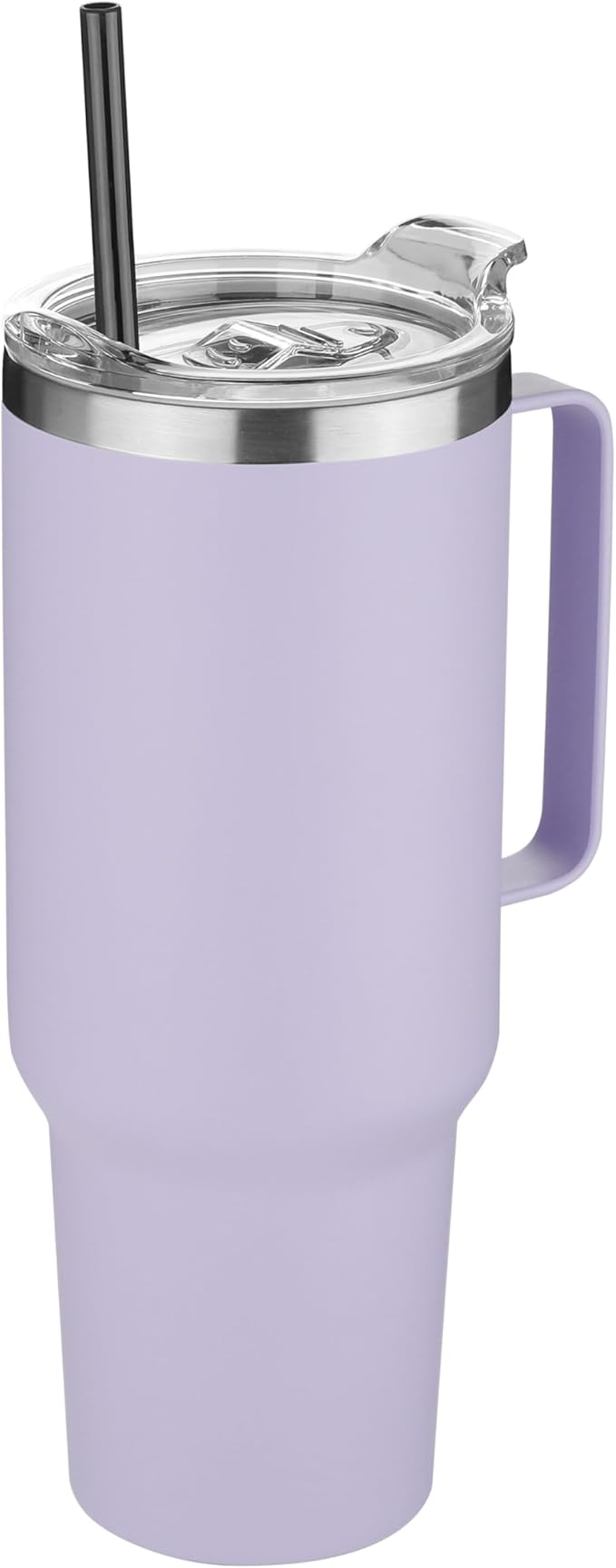 HASLE OUTFITTERS 40 oz Stainless Steel Tumbler with Handle, Vacuum Insulated Tumblers Bulk, Reusable Double Wall Travel Coffee Mug, Durable Powder Coated Water Bottle(Purple, 1) - Bloomnest