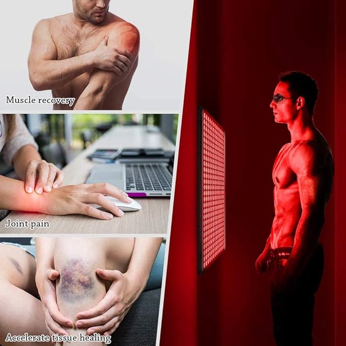 Red Light Therapy 338 LEDs Deep Red 660nm Red Light Therapy Device for Body Face for Pain Relief, Skin Health, Anti-Aging Mhpoycd