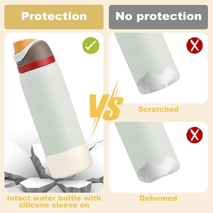 Silicone Boot for Owala Water Bottle 24 oz 32 oz 40 oz, Anti-Slip Protective Sleeve for FreeSip/Twist/Flip Stainless Steel Water Bottles Accessories BEONSKY