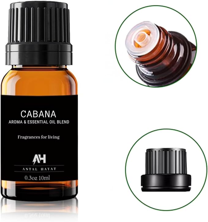 Hotel Scent Oil Inspired by The Ritz Carlton Hotel - Essential Oils for Humidifiers and Waterless Diffusers - Antal Hayat Diffuser Oil - Hotel Scents for Home (0.34, Cabana)
