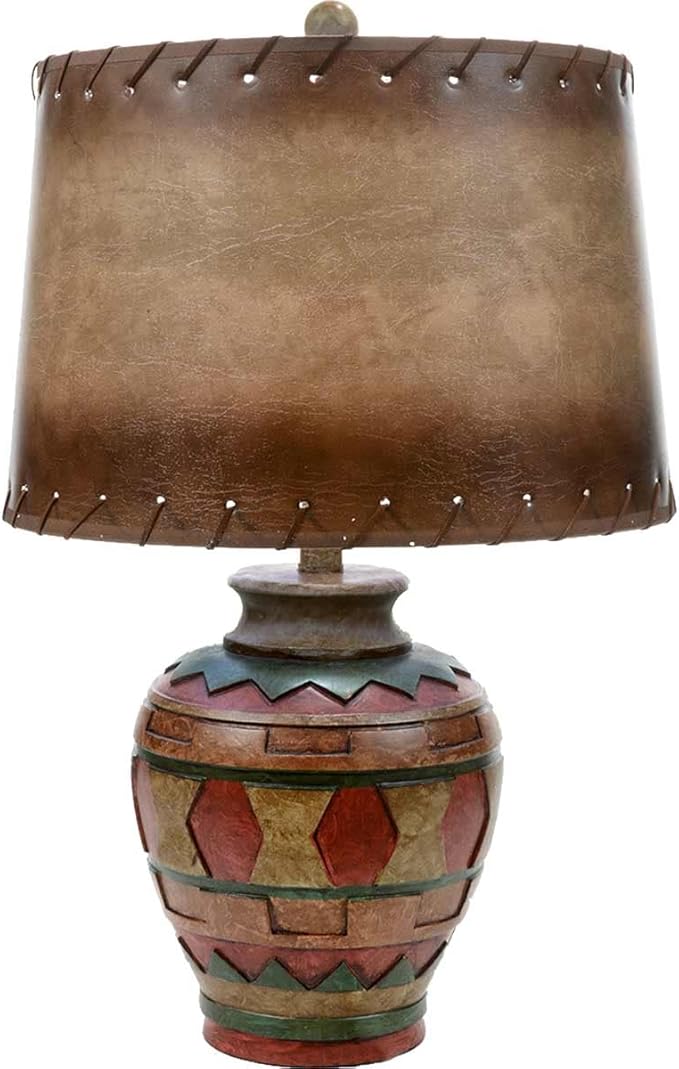 BLACK FOREST DECOR Great Plains Pottery Table Lamp - Southwestern Accent Lighting - Bloomnest