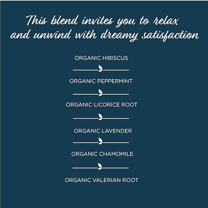 The Tea Spot Organic Lights Out Tea with Valerian Root Relaxation | Blend of Hibiscus, Peppermint, Chamomile, Lavender, Licorice Root & Valerian Root | Caffeine-Free 15 Tea Bags, Pack of 1 - Bloomnest