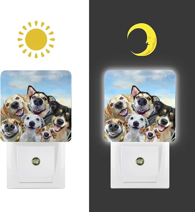 Cute Dog Night Light, Plug into Wall Decor Nightlights for Bedroom, Bathroom, Hallway, Kitchen, with Dusk to Dawn Light Auto Sensors LED Night Lights for Boys Girls Women Men Room Gifts - Bloomnest