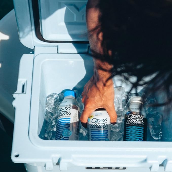 Open Water Still 12oz Cans (4 Cases, 48 Cans) - Sustainable Aluminum Canned Still Water With Electrolytes - 7.0 pH Balanced BPA-Free Ultra-Purified Water - Bloomnest