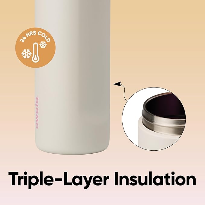 Owala FreeSip Insulated Stainless Steel Water Bottle with Straw, BPA-Free Sports Water Bottle, Great for Travel, 32 Oz, Daybreak Owala