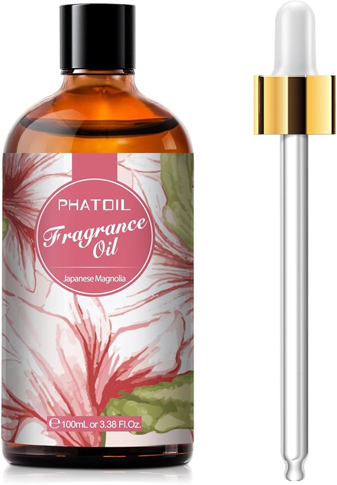 PHATOIL 3.38FL.OZ Japanese Magnolia Fragrance Oils for Aromatherapy, Essential Oils for Diffusers for Home, Perfect for Diffuser, DIY Candle and Soap Making, DIY Scented Products - 100ml - Bloomnest