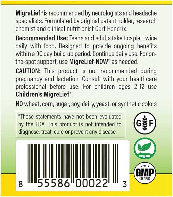 MigreLief Nutritional Support & Comfort Kit for Migraine Sufferers - MigreLief Original Daily Triple Therapy Formula, Plus MigreLief Comfort Stick Essential Oils Roll-On (10ml) - 1 Month Supply. - Bloomnest