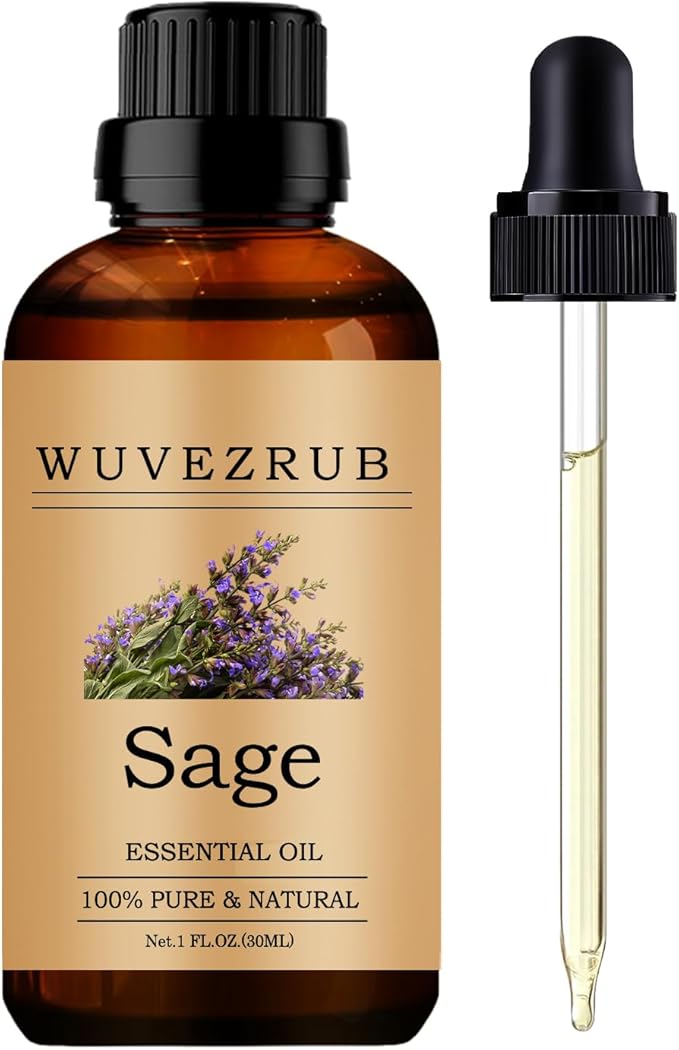 Sage Essential Oils, 30ML Pure and Natural Essential Oil for Aromatherapy Diffuser - 1 Fl Oz - Bloomnest