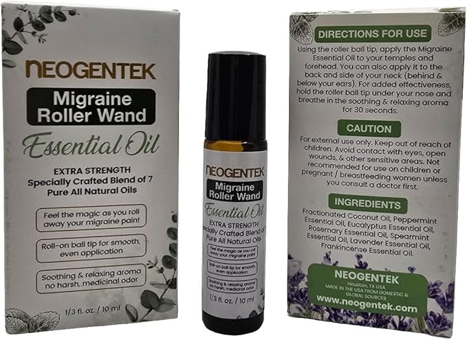 Migraine, Sinus Essential Oil Roller | Crafted Blend of 7 Powerful Essential Oil | Made in USA | Natural Comfort & Relaxation – Aromatherapy Roll-On for Headache, Migraine, Sinus – 10ml - Bloomnest