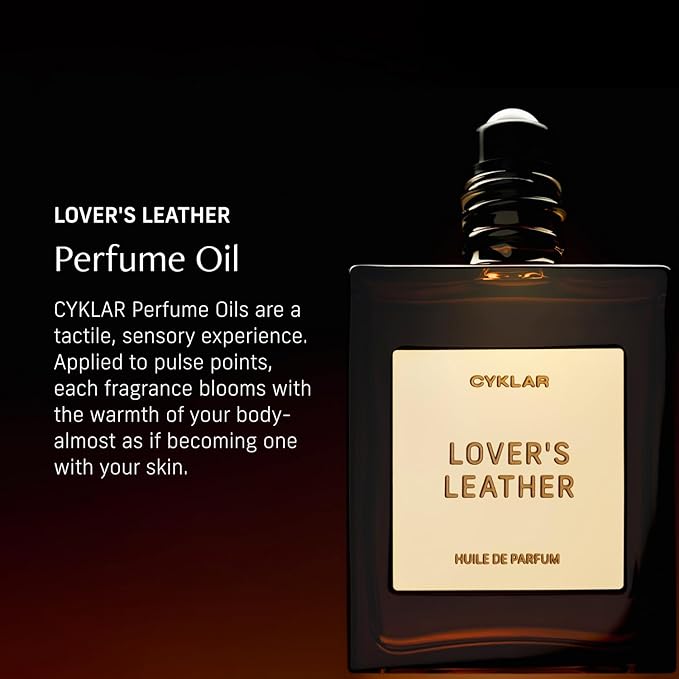 CYKLAR Perfume Oil Roll-On. Travel-Friendly Lover’s Leather Fragrance with Saffron, Leather, and Sandalwood. Long-Lasting Essential Oil Parfum for Women and Men. 0.5 Fl Oz Scented Rollerball Bottle Cyklar