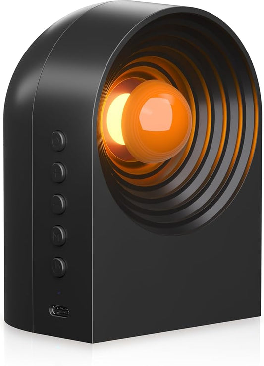 UNEEDE White Noise Sound Machine with Bluetooth Functionality, Night Light, Portable Bluetooth Speaker with Noise Canceling for Office & Sleeping, Meditation, Gathering (Black) - Bloomnest