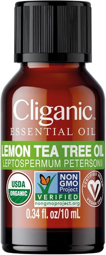 Cliganic Organic Lemon Tea Tree Essential Oil, 100% Pure Natural for Aromatherapy | Non-GMO Verified Cliganic