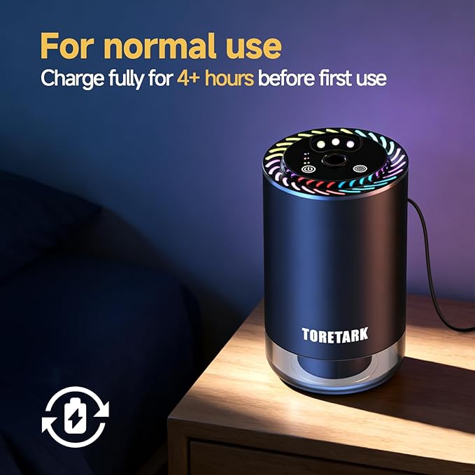Smart Car Air Freshener Diffuser Voice Control with Starry Projection Light, 3 Adjustable Modes Intelligent Aromatherapy for Essential Oil, Smart Auto On/Off, Voice Edition (Cologne) Toretark
